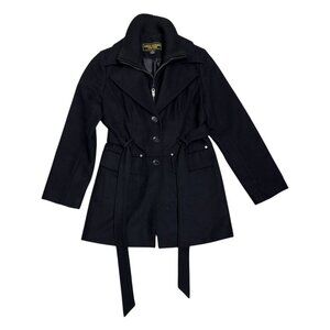 MARVIN RICHARDS Wool Blend Luxury vintage Business Winter Pea Coat Womens Medium